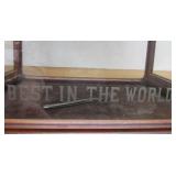 Awesome Original Antique PJ ROBERTS Knives Straight Parabola Razors Advertising Display Cabinet - Saint Paul