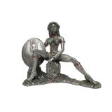 Nice Group of Vintage Pewter Sci-Fi Figural Woman Warrior Sculptures
