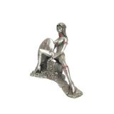 Nice Group of Vintage Pewter Sci-Fi Figural Woman Warrior Sculptures