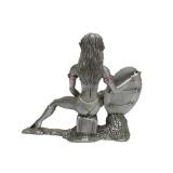 Nice Group of Vintage Pewter Sci-Fi Figural Woman Warrior Sculptures
