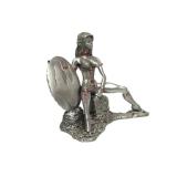 Nice Group of Vintage Pewter Sci-Fi Figural Woman Warrior Sculptures