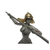 Nice Group of Vintage Pewter Sci-Fi Figural Woman Warrior Sculptures
