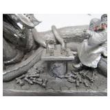 Larger Vintage Pewter Dragon Sculpture by Richard Kerr for Ral Partha - "Check Mate"