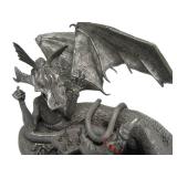 Larger Vintage Pewter Dragon Sculpture by Richard Kerr for Ral Partha - "Check Mate"