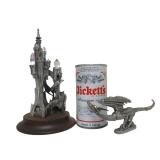 2 Larger Vintage Pewter Dragon Sculptures for Ral Partha