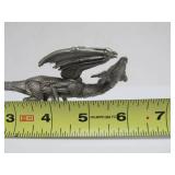 2 Larger Vintage Pewter Dragon Sculptures for Ral Partha