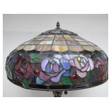 Very Nice Tiffany Style Stained Glass Table Lamp