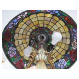 Very Nice Tiffany Style Stained Glass Table Lamp