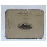 Very Cool Heavy Slate Slab Antique Thunder Bay Elevator Company Etched Advertising Display