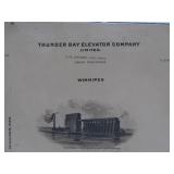 Very Cool Heavy Slate Slab Antique Thunder Bay Elevator Company Etched Advertising Display