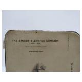 Very Cool Heavy Slate Slab Antique Thunder Bay Elevator Company Etched Advertising Display