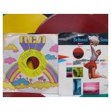 Collection of Vintage Colorful Vinyl Records