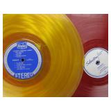 Collection of Vintage Colorful Vinyl Records