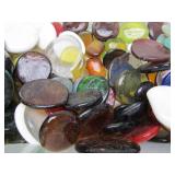 Large Lot of Colorful Vintage "End of Day" Glass Discs
