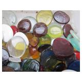 Large Lot of Colorful Vintage "End of Day" Glass Discs