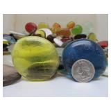 Large Lot of Colorful Vintage "End of Day" Glass Discs