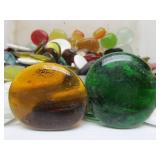 Large Lot of Colorful Vintage "End of Day" Glass Discs