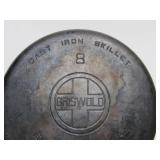 Old Vintage GRISWOLD No. 8 Cast Iron Skillet - 704H #1
