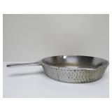 Old Vintage Hammered Cast Iron Chromed Skillet by Chicago Hardware Foundry - No. 87e
