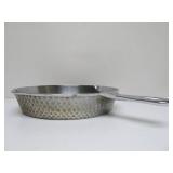 Old Vintage Hammered Cast Iron Chromed Skillet by Chicago Hardware Foundry - No. 87e