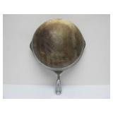 Old Vintage Hammered Cast Iron Chromed Skillet by Chicago Hardware Foundry - No. 87e