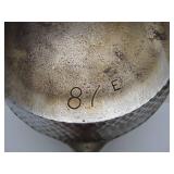Old Vintage Hammered Cast Iron Chromed Skillet by Chicago Hardware Foundry - No. 87e