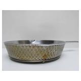 Old Vintage Hammered Cast Iron Chromed Skillet by Chicago Hardware Foundry - No. 87e