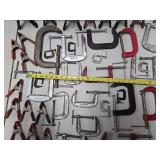 Large Lot of Assorted Woodworking etc Clamps