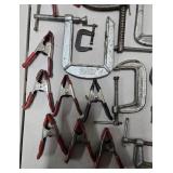 Large Lot of Assorted Woodworking etc Clamps