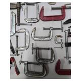 Large Lot of Assorted Woodworking etc Clamps