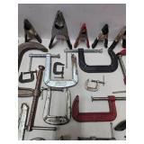 Large Lot of Assorted Woodworking etc Clamps