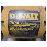 Working DEWALT Model DW758 Bench Grinder