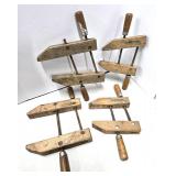 Lot of 4 Vintage JORGENSEN Wooden Woodworking Clamps