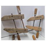 Lot of 4 Vintage JORGENSEN Wooden Woodworking Clamps