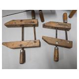 Lot of 4 Vintage JORGENSEN Wooden Woodworking Clamps