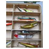 2 Sided Tackle Box Full of Fishing Lures