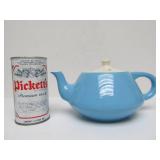 3 Vintage Mid Century Blue & White Ceramic Serving Pieces