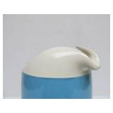 3 Vintage Mid Century Blue & White Ceramic Serving Pieces