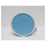 3 Vintage Mid Century Blue & White Ceramic Serving Pieces