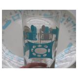 Group of Mid Century Royal China BLUE HEAVEN Dishware & Drinking Glass
