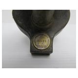 Antique Brass Microscope & 2 Larges Brass Lenses (AS IS)