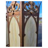 Fantastic LARGE Vintage Gothic Slag Glass Church Light Fixtures