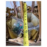 Fantastic LARGE Vintage Gothic Slag Glass Church Light Fixtures