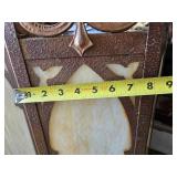 Fantastic LARGE Vintage Gothic Slag Glass Church Light Fixtures