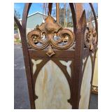 Fantastic LARGE Vintage Gothic Slag Glass Church Light Fixtures
