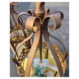 Fantastic LARGE Vintage Gothic Slag Glass Church Light Fixtures