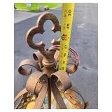 Fantastic LARGE Vintage Gothic Slag Glass Church Light Fixtures