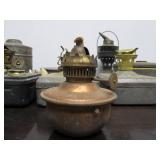 Group of Antique Railroad Oil Lamps etc