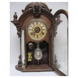 Ornate Antique Shelf Clock w/Mirrored Sides