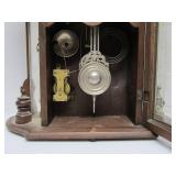 Ornate Antique Shelf Clock w/Mirrored Sides